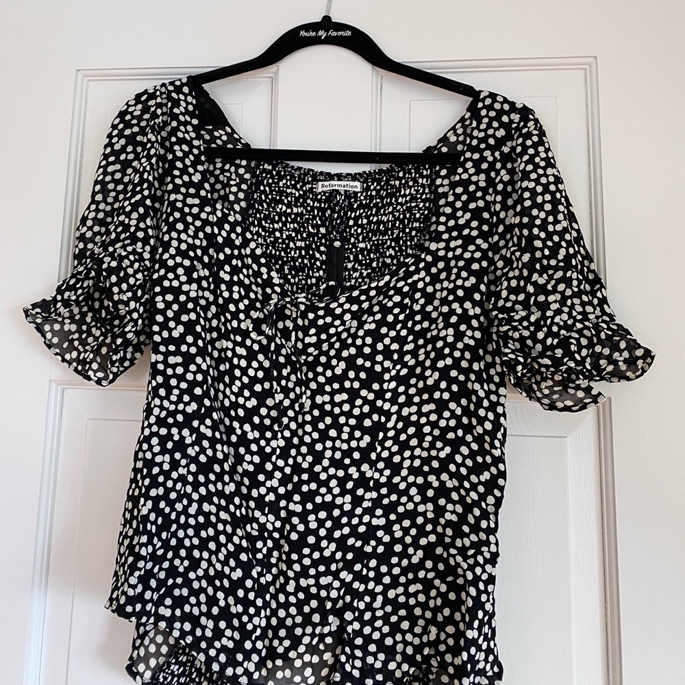NWT Reformation Delevan Top in Pearl
